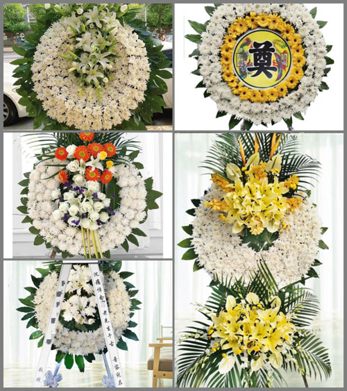 山东菏泽牡丹区黄堽镇李先登村花圈速递